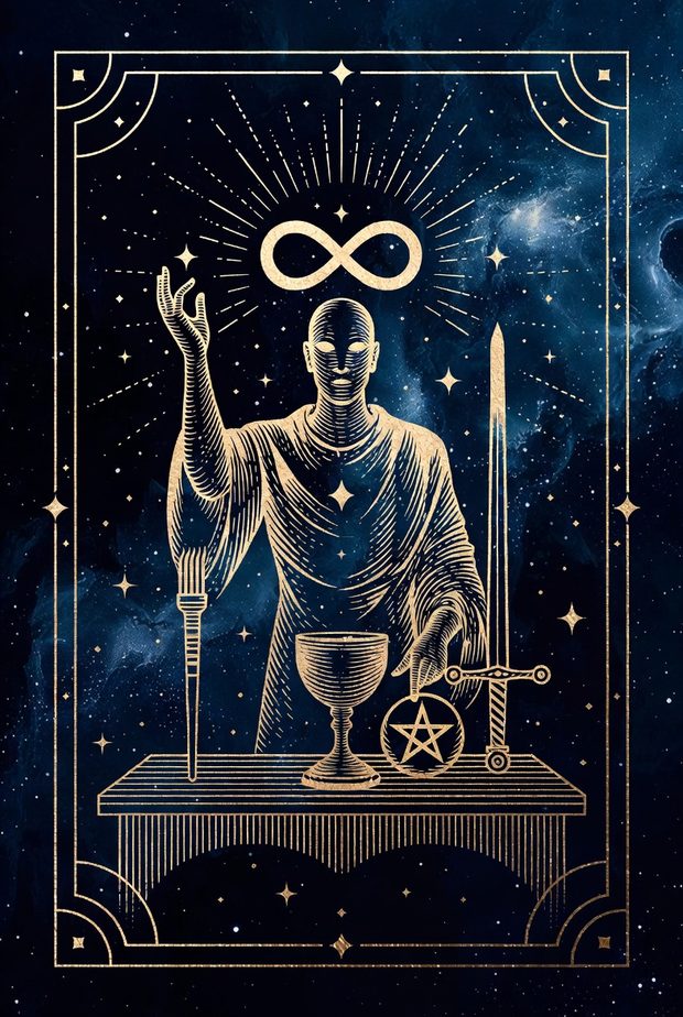Büyücü tarot kartı görseli