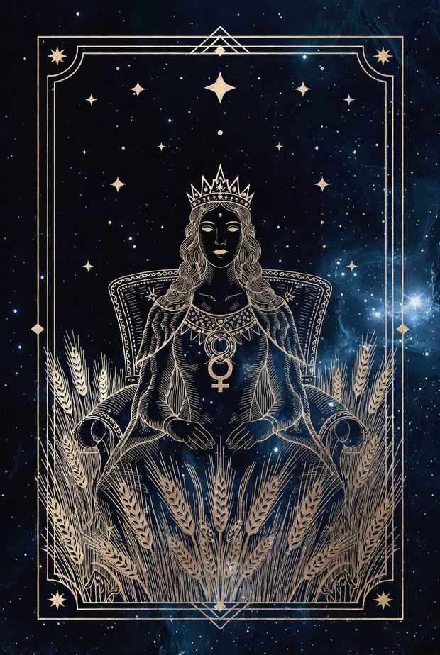 İmparatoriçe tarot kartı görseli