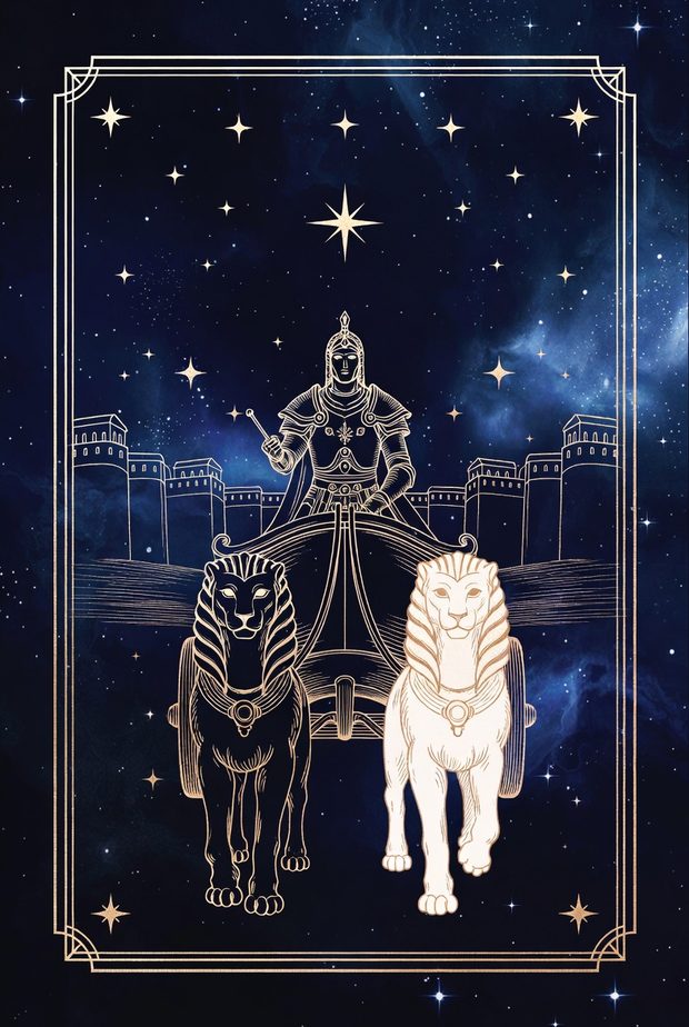 Ilustrasi kartu tarot Kereta Perang