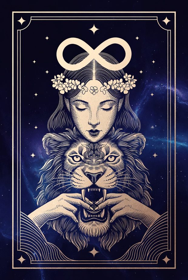 Ilustração da carta de tarô A Força
