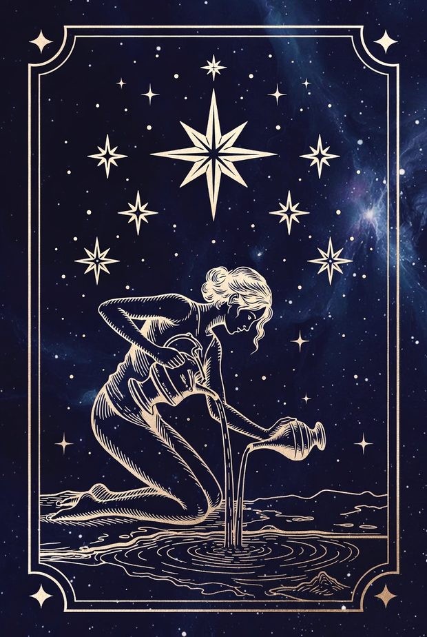 Ilustrasi kartu tarot Bintang