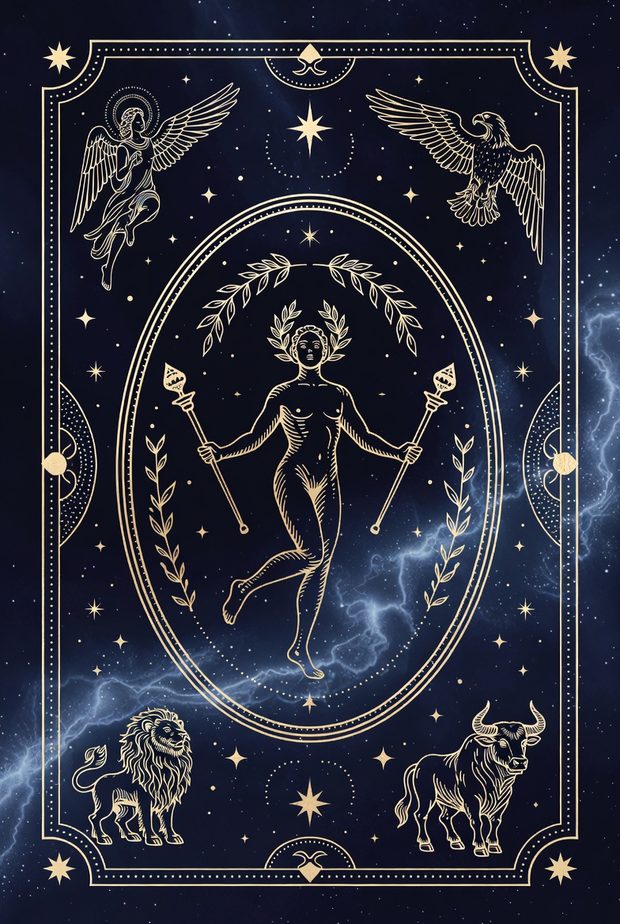 Ilustração da carta de tarô O Mundo
