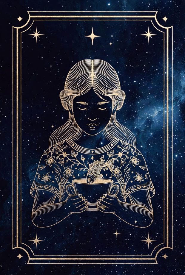 Kupa Prens tarot kartı görseli